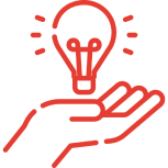 Hand and Bulb Icon.  Whitespace consulting limited.